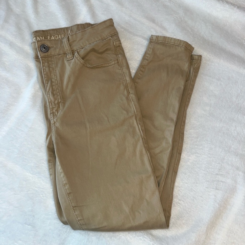 American Eagle Jeggings super stretch size 8 short color khaki